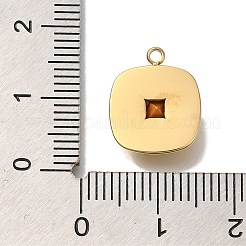 Ion Plating(IP) 304 Stainless Steel Rhinestone Charms&nbsp;STAS-P371-067G