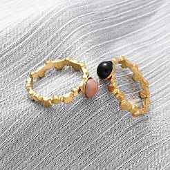 304 Stainless Steel Adjustable Open Cuff Rings&nbsp;RJEW-A071-10G