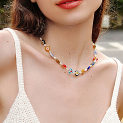 3 Strands 3 Styles Handmade Millefiori Glass Beads Strands&nbsp;LK-PA0001-04B