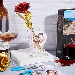 Transparent Acrylic Photo Frame Stands&nbsp;DJEW-WH0018-25