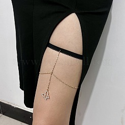 Alloy Rhinestone Sexy Elastic Multilayer Tassel Butterfly Leg Chain&nbsp;FS-WG8A9A5-01