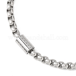 Tarnish Resistant 304 Stainless Steel Box Chains Bracelets for Women&nbsp;BJEW-JB12634-01