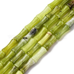 Natural Xiuyan Jade Beads Strands&nbsp;G-L624-G05-12x5mm