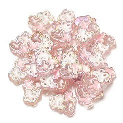 UV Plating Rainbow Iridescent Acrylic Enamel Beads&nbsp;OACR-G012-07A