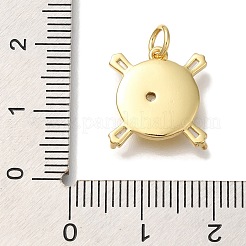 Rack Plating Brass Micro Pave Cubic Zirconia Pendants&nbsp;KK-I720-28G
