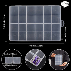 2Pcs Plastic Bead Storage Containers&nbsp;CON-SP0001-07
