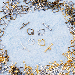 200Pcs 4 Colors Tibetan Style Alloy Toggle Clasps&nbsp;TIBEB-FH0001-41
