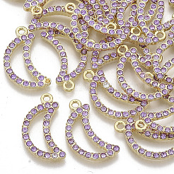 Light Gold Plated Alloy Rhinestone Pendants&nbsp;X-PALLOY-S132-067