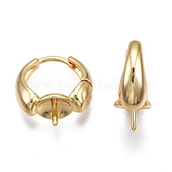 Brass Hoop Earring Findings&nbsp;KK-N233-139