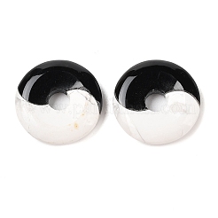 Natural Obsidian & Howlite Yin-yang Pendants&nbsp;FIND-Q109-01