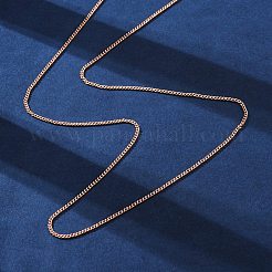 Brass Curb Chains Necklaces for Women&nbsp;NJEW-D302-73RG