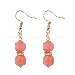 Natural Rhodochrosite Dangle Earrings&nbsp;EJEW-JE06631-03