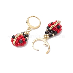 Glass Seed Beads Dangle Earrings&nbsp;EJEW-MZ00329
