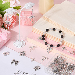 50Pcs 5 Styles Tibetan Style Alloy Charms&nbsp;FIND-SC0016-15