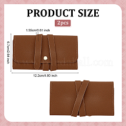 Rectangle PU Leather Envelope Travel Folding Rolls&nbsp;AJEW-WH048-966B