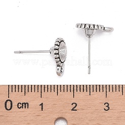 Tibetan Style Stud Earring Findings&nbsp;TIBE-A20145-AS-LF