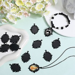 24Pcs Oval Alloy Pendants Cabochon Settings&nbsp;FIND-SC0009-95