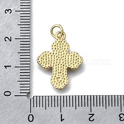 Brass Micro Pave Clear Cubic Zirconia Pendants&nbsp;X-KK-V010-10G-01