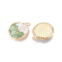 Rack Plating Alloy Enamel Pendants&nbsp;ENAM-N056-414