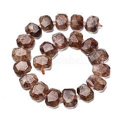 Natural Hematoid Quartz/Ferruginous Quartz Beads Strands&nbsp;G-H078-B10-01