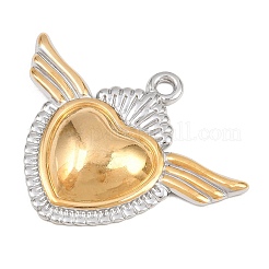 304 Stainless Steel Pendants&nbsp;STAS-G398-15GP