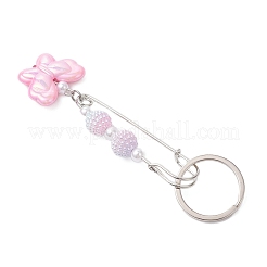 Acrylic Butterfly with Round Bead Keychains&nbsp;KEYC-JKC01438