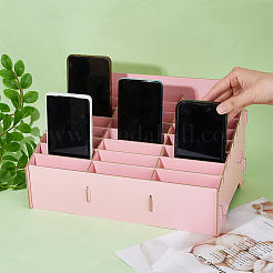 24-Grid Wooden Cell Phone Storage Box&nbsp;AJEW-WH0348-179