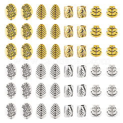 120Pcs 8 Styles Tibetan Style Alloy Beads&nbsp;FIND-KS0001-31