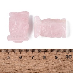 Natural Rose Quartz Owl Figurine&nbsp;DJEW-N005-05E