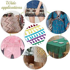 5 Rolls 5 Colors Cotton Tassel Ribbons&nbsp;OCOR-CA0001-13