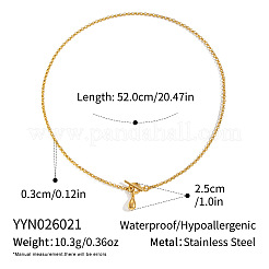 304 Stainless Steel Teardrop OT Pendant Necklaces for Women&nbsp;MS4258