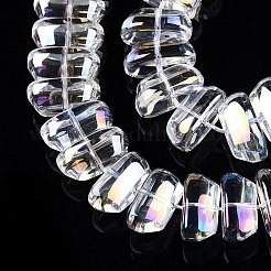 Transparent Electroplate Glass Beads Strands&nbsp;EGLA-N012-12