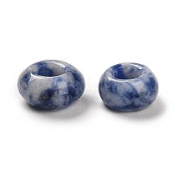 Natural Blue Spot Jasper European Beads&nbsp;G-R488-02B