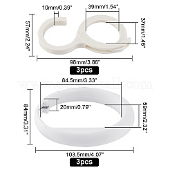 6Pcs 2 Style Plastic Hook Hangers&nbsp;FIND-WR0010-29