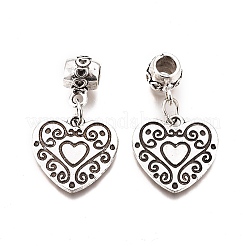 Tibetan Style Alloy European Dangle Charms&nbsp;PALLOY-E511-04A-AS-RS