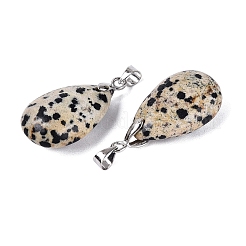Natural Dalmatian Jasper Pendants&nbsp;G-N362-03P-03
