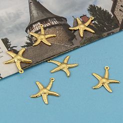 Starfish/Sea Stars Brass Pendants&nbsp;KK-L134-11G