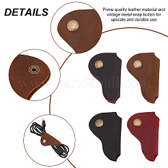 AHADEMAKER 4Pcs 4 Colors Cowhide Leather Cord Organizers&nbsp;AJEW-GA0004-76