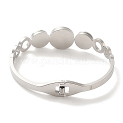 Adjustable 304 Stainless Steel Bangles for Women&nbsp;BJEW-F474-02P