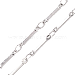304 Stainless Steel Flat Bar Link Chain Necklace Making&nbsp;AJEW-JB01348-02
