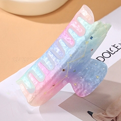 Starry Sky Pattern Cellulose Acetate Claw Hair Clips&nbsp;PW-WGE0265-01
