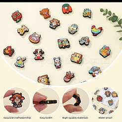 12Pcs 6 Style Food Grade Eco-Friendly Silicone Focal Beads&nbsp;SIL-SZ0002-72A