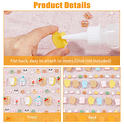 80Pcs 10 Style Translucent Resin Cabochons&nbsp;CRES-FH0001-17