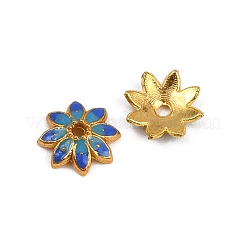 Multi-Petal Alloy Enamel Bead Caps&nbsp;FIND-G029-02G-04