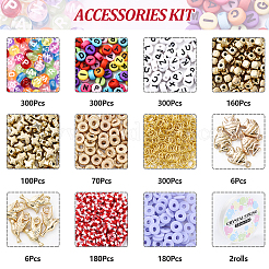 DIY Polymer Clay & CCB Plastic Beads Bracelets Making Kits&nbsp;DIY-YW0010-38