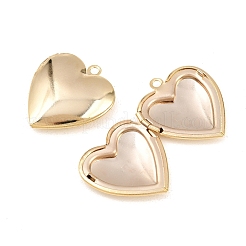 Heart Brass Locket Pendants&nbsp;KK-K414-12D-G
