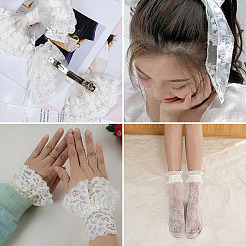 3 Bags 3 Style Polyamide Yarns Stretch Elastic Lace Trim&nbsp;OCOR-YS0001-07