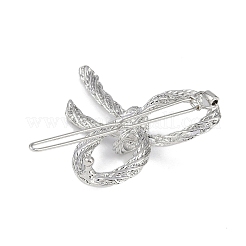 Bowknot Alloy Hair Barrettes&nbsp;AJEW-A056-03B-P