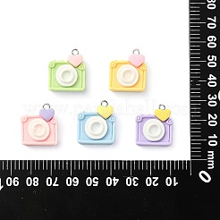 25Pcs 5 Colors Opaque Resin Pendants&nbsp;RESI-CJ0003-06