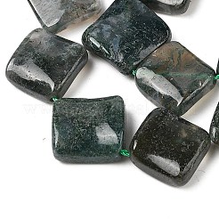 Natural Moss Agate Beads Strands&nbsp;G-L239-16